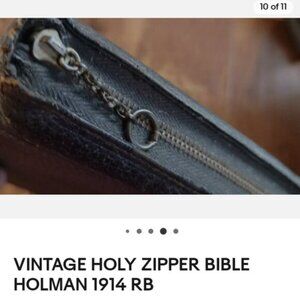 1914 Print W/ Bookmark & Red Ribbon Bible Signed By Author